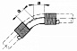 Отвод направляющий 45°, 32, с кольцами, Rehau  Rautitan