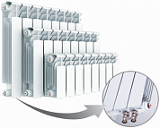 Биметаллический радиатор Rifar Base Ventil 350 - 11 секций