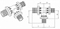 Тройник с уменьшенным боковым и торцевым проходами 32-20-25 PX, Rehau  Rautitan