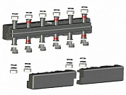 Распределительный коллектор Meibes до 5 отопительных контуров (чёрная сталь)