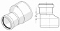 Переходник Rehau  Raupiano Plus 110/90 с резиновым уплотнительным кольцом.